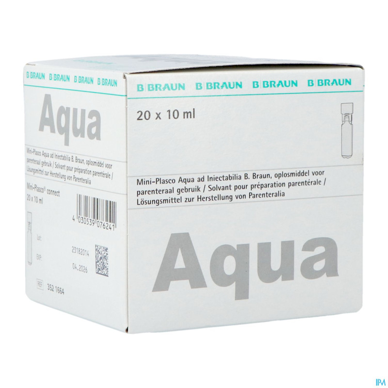 Mini plasco aqua pro inj amp20x10ml
