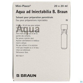 Mini plasco aqua pro inj amp20x20ml