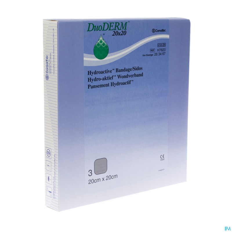 Duoderm hydroact 20x20cm 3st h7620