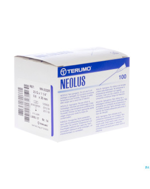 Terumo aiguille neolus 23g 1 1/4 rb bleu  100