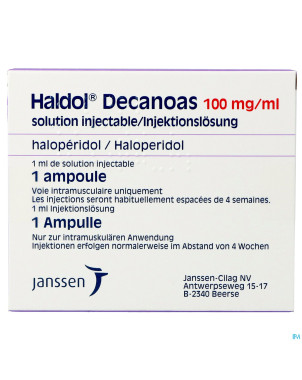 Haldol decanoas amp 1 x 1 ml 100 mg/ml