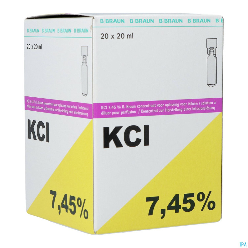 Mini plasco kcl  7,45 % - 20 x 20 ml