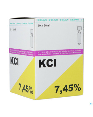 Mini plasco kcl  7,45 % - 20 x 20 ml