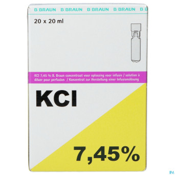 Mini plasco kcl  7,45 % - 20 x 20 ml
