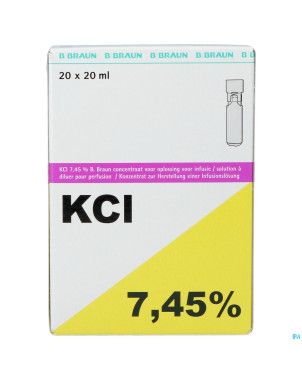 Mini plasco kcl  7,45 % - 20 x 20 ml