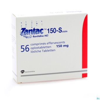 Zantac 150 comp sol  56 x 150 mg
