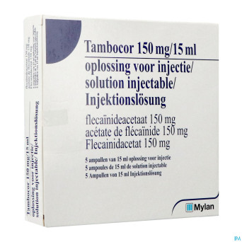 Tambocor amp iv 5 x 150 mg/15 ml