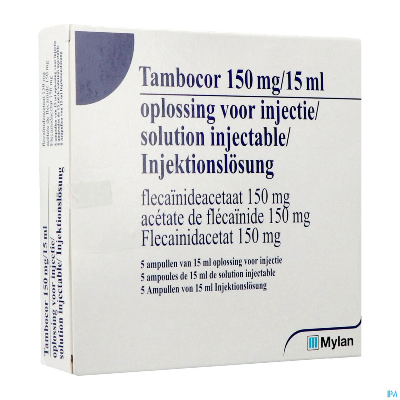 Tambocor amp iv 5 x 150 mg/15 ml