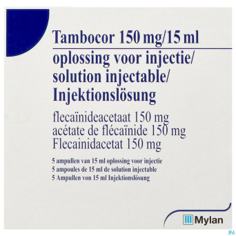 Tambocor amp iv 5 x 150 mg/15 ml
