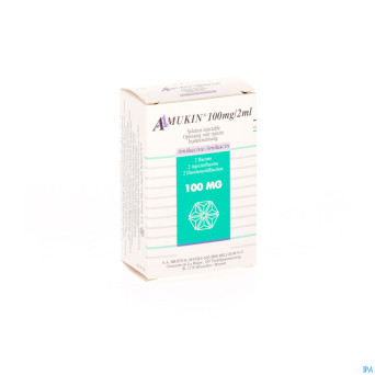 Amukin fl inj 2 x 100 mg/2 ml