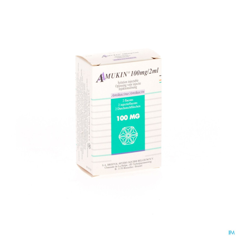 Amukin fl inj 2 x 100 mg/2 ml