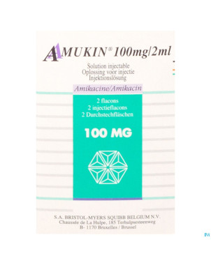 Amukin fl inj 2 x 100 mg/2 ml