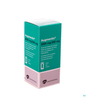 Augmentin fl inj iv 1 x 2 g-200 mg