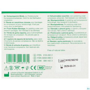 Komprex binde    8cmx 2m epais.0,5cm 22313