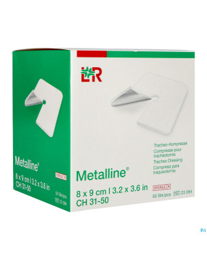 Metalline compresse tracheo ster   8x9cm 50 23094