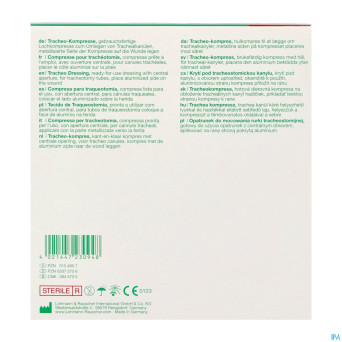 Metalline compresse tracheo ster   8x9cm 50 23094