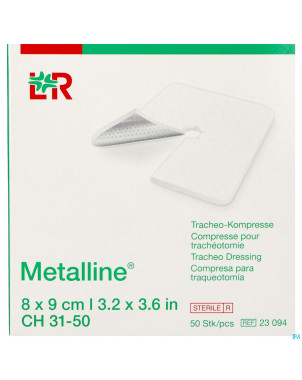 Metalline compresse tracheo ster   8x9cm 50 23094