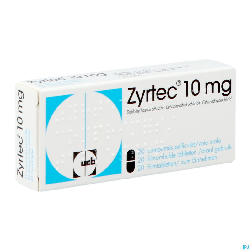 Zyrtec 10 mg comp pell 20 x 10 mg