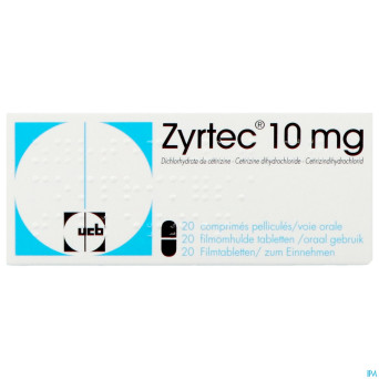 Zyrtec 10 mg comp pell 20 x 10 mg