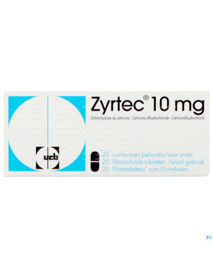 Zyrtec 10 mg comp pell 20 x 10 mg