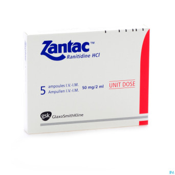 Zantac amp im/iv  5 x 50 mg/2 ml