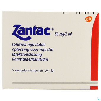 Zantac amp im/iv  5 x 50 mg/2 ml