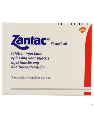Zantac amp im/iv  5 x 50 mg/2 ml