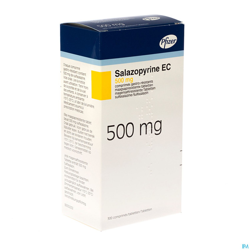 Salazopyrine ec drag  300 x 500 mg