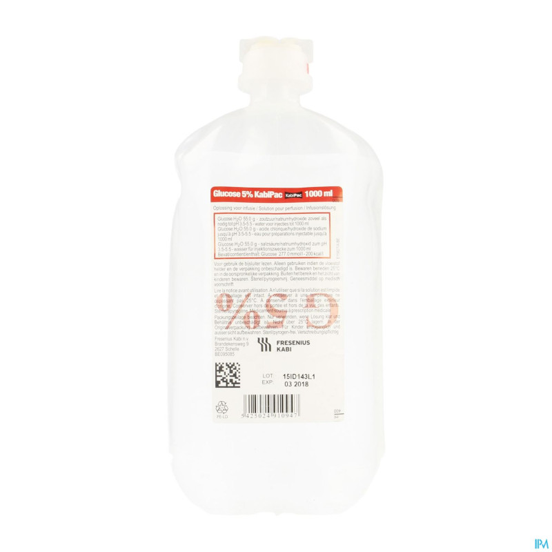 Fresenius kabipac glucose 5% 1000 ml