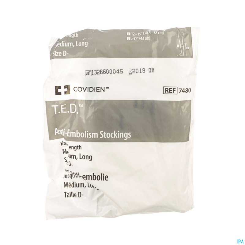 Ted bas genou 74800 m xlong   blanc