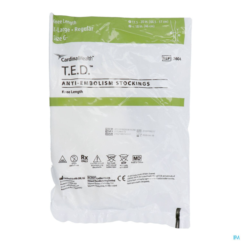 Ted bas genou 76040 xl regul  blanc