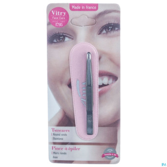 Vitry classic pince epiler rond inox    1014