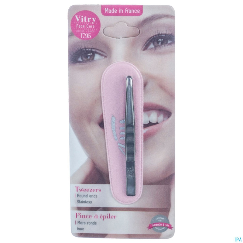 Vitry classic pince epiler rond inox    1014
