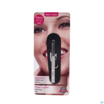 Vitry classic pince epiler droit inox    1012