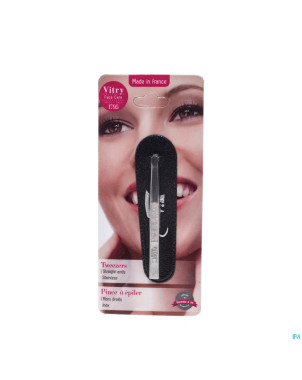 Vitry classic pince epiler droit inox    1012