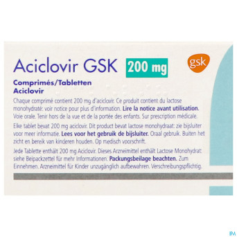 Aciclovir gsk    comp 25x200mg