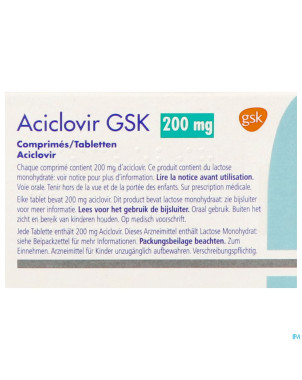 Aciclovir gsk    comp 25x200mg