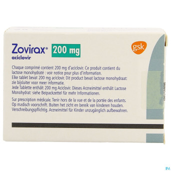 Aciclovir gsk    comp 25x200mg