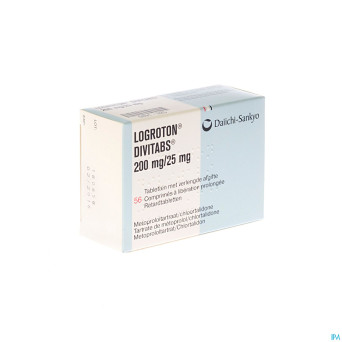 Logroton divitabs 56 x 200 mg/25 mg
