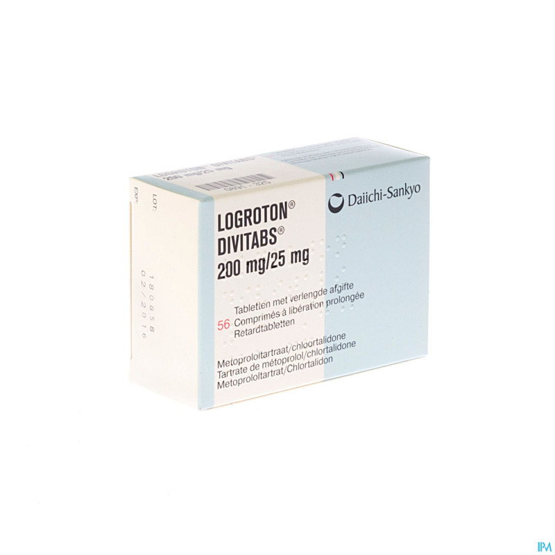 Logroton divitabs 56 x 200 mg/25 mg