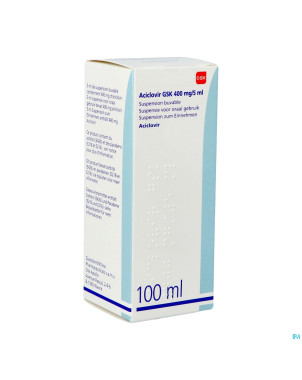 Aciclovir gsk susp 100ml 400mg/5ml
