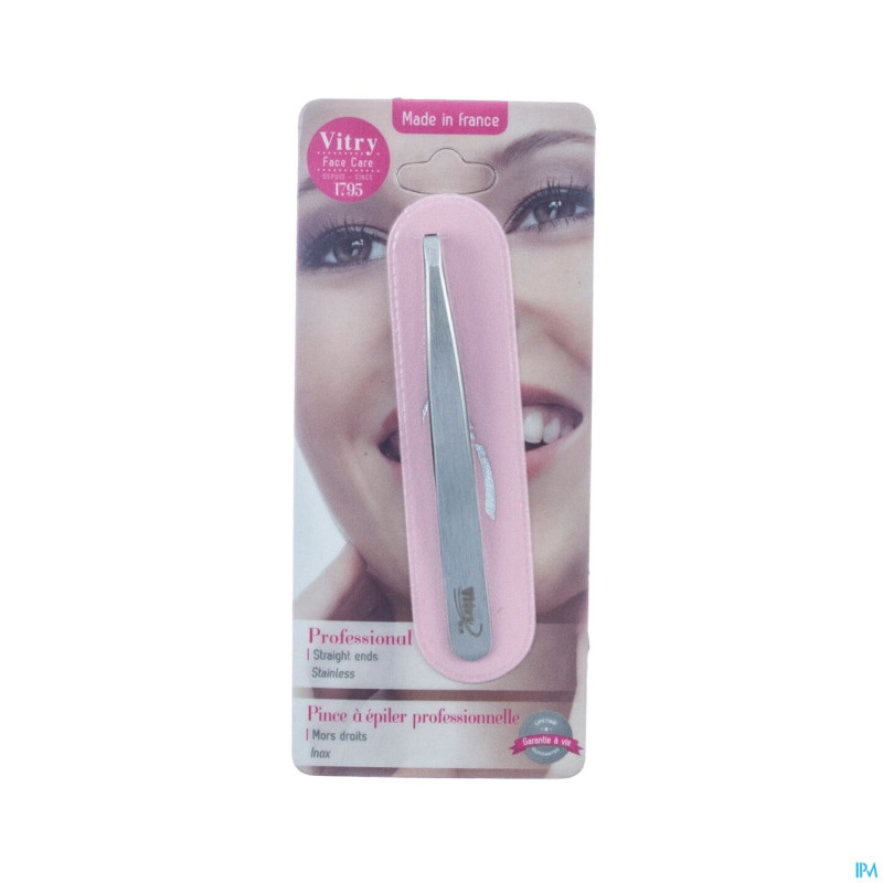 Vitry classic pince epil prof droite inox    1023