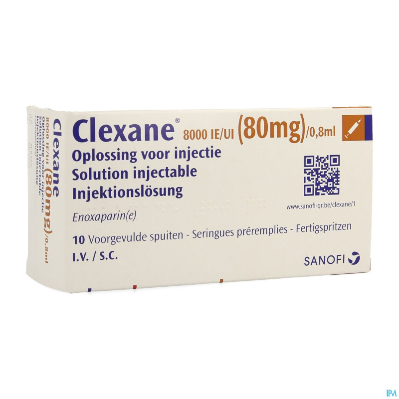 Clexane ser inj 10 x 80 mg/0,8 ml