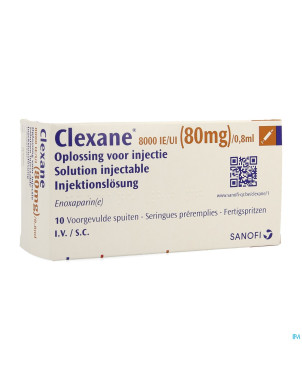 Clexane ser inj 10 x 80 mg/0,8 ml