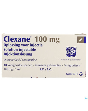 Clexane ser inj 10 x100 mg/1,0 ml
