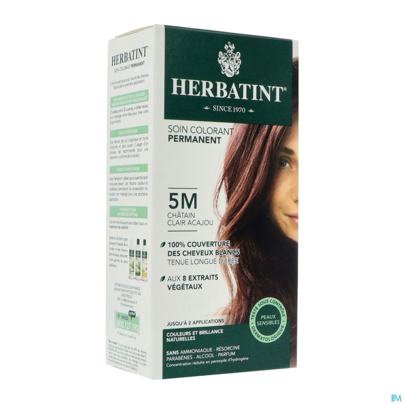 Herbatint chatain clair acajou 5m    150ml