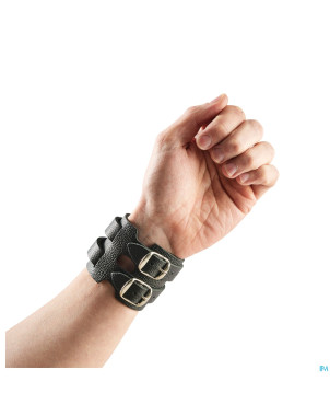 Bota serre-poignet cuir 2 boucles