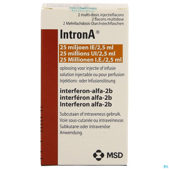 Introna vial 2 x2,5 ml 25000000 u