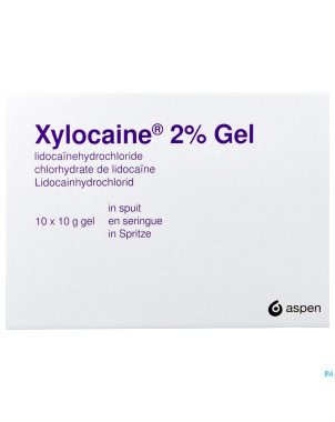 Xylocaine gel ser/spuit 10x10g 2%