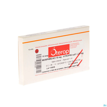 Morphine hcl 10mg+atr 0,25mg 10x1ml